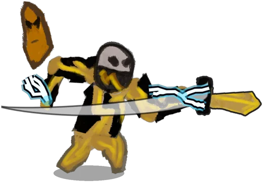 Electric Element, a big yellow brute throwing a punch